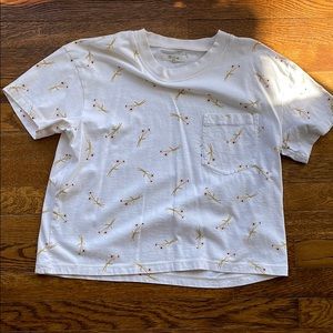Madewell Floral Crop Tee